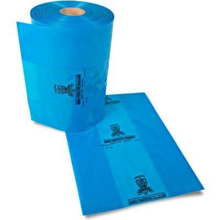 ARMOR PROTECTIVE PACKAGING Armor Poly® VCI Gusseted Bags, 49"L x 43"W x 60"H, 2 Mil, Blue, 100/Roll PVCIBAG2MB494360